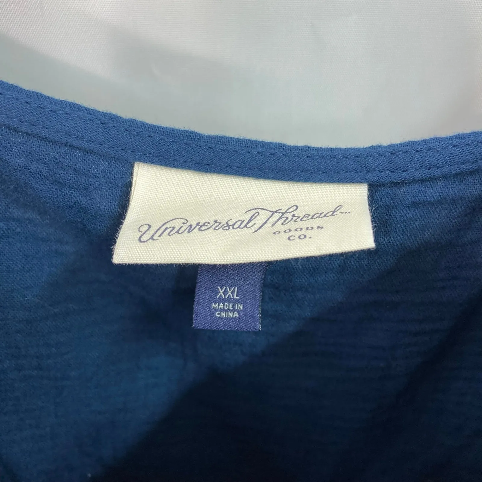 Universal Thread women's dark blue peplum balloon sleeve loose off shoulder top‎ - Image 4