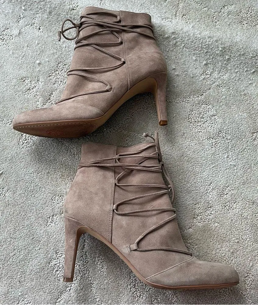 Vince Camuto Chenai Suede Dress Ankle
Boots in Khaki size 9.5 - Image 3