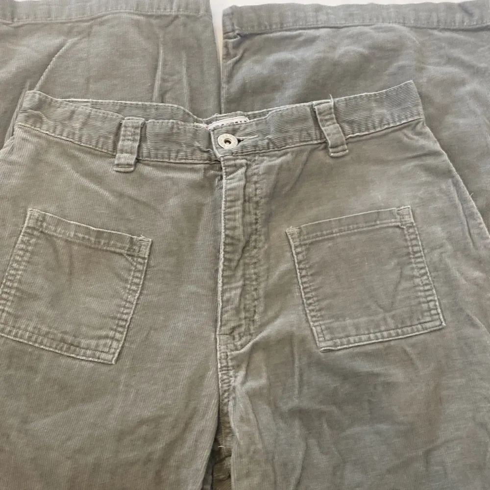 Aeropostale Grey Wide Leg Baby Corduroys Vintage Y2K 1990’s Sz 4 Cotton Women’s - Image 2