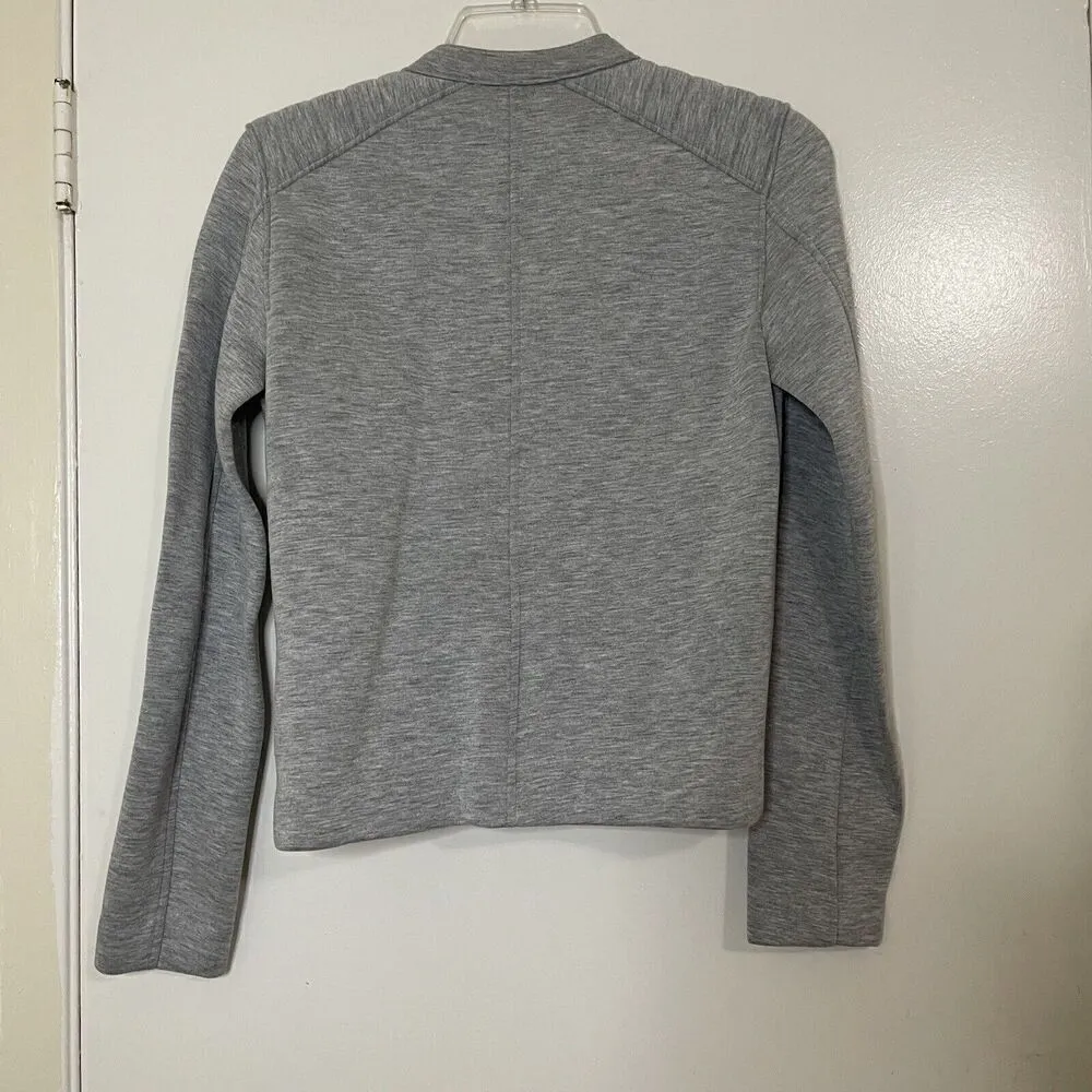 GAP Moto gray scuba full zip jacket size XS - Image 5
