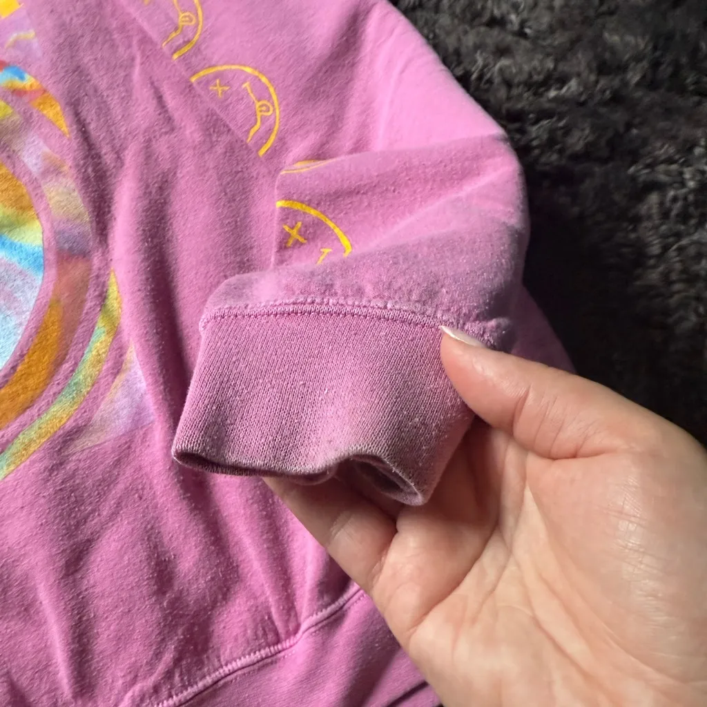 Nirvana  Pink Fleece Lined Sweatshirt - Image 3