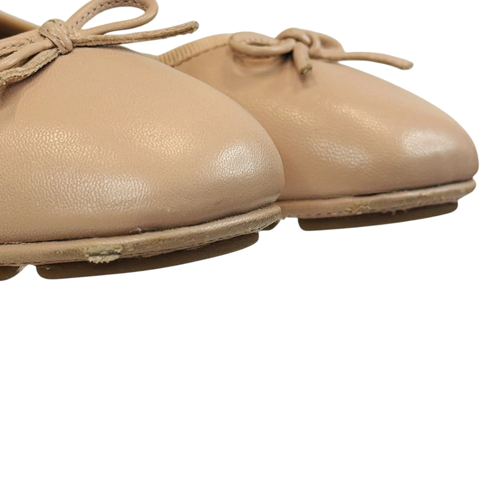 Tory Burch Minnie Travel Ballet Flats Womens 9 Pink Leather Bow Classic Designer - Image 6