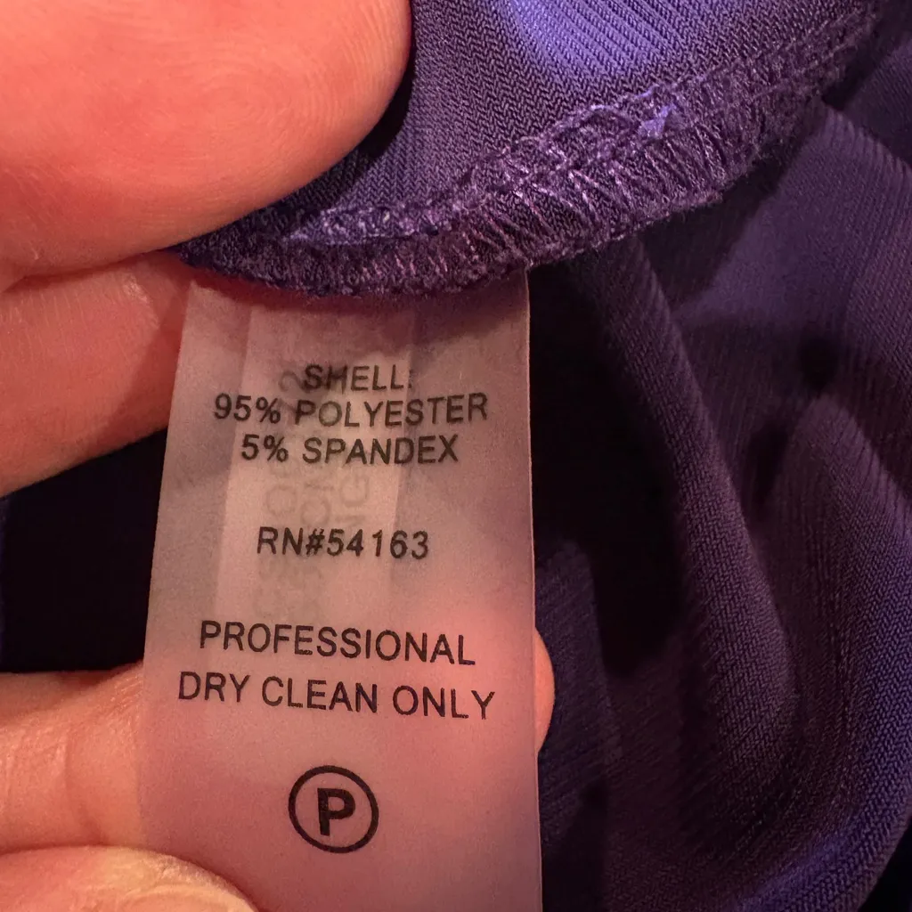 Calvin Klein Women's Deep Purple Pleated Blouse size Small GUC - Image 6