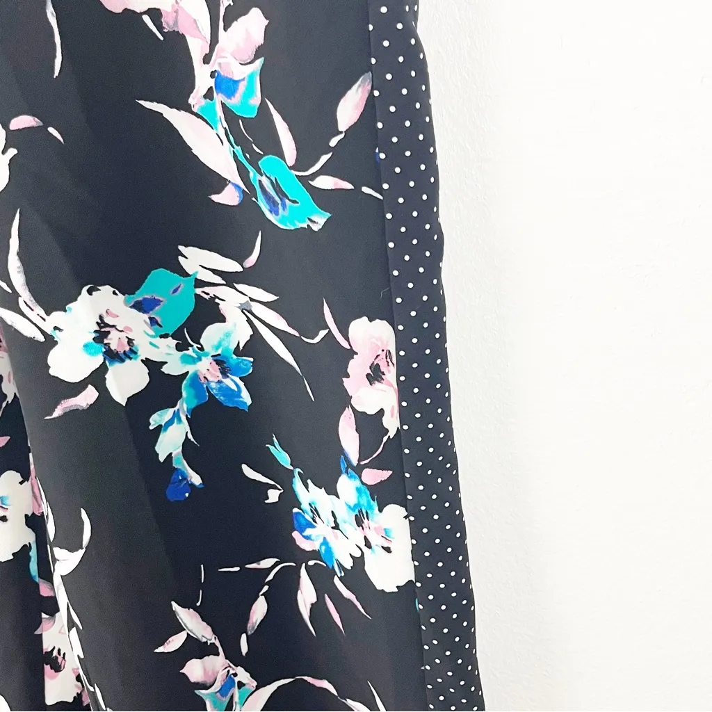 LANE BRYANT Polka Dot Floral Wide Legs Pockets Elastic Waist Pants, Size 18/20 - Image 7