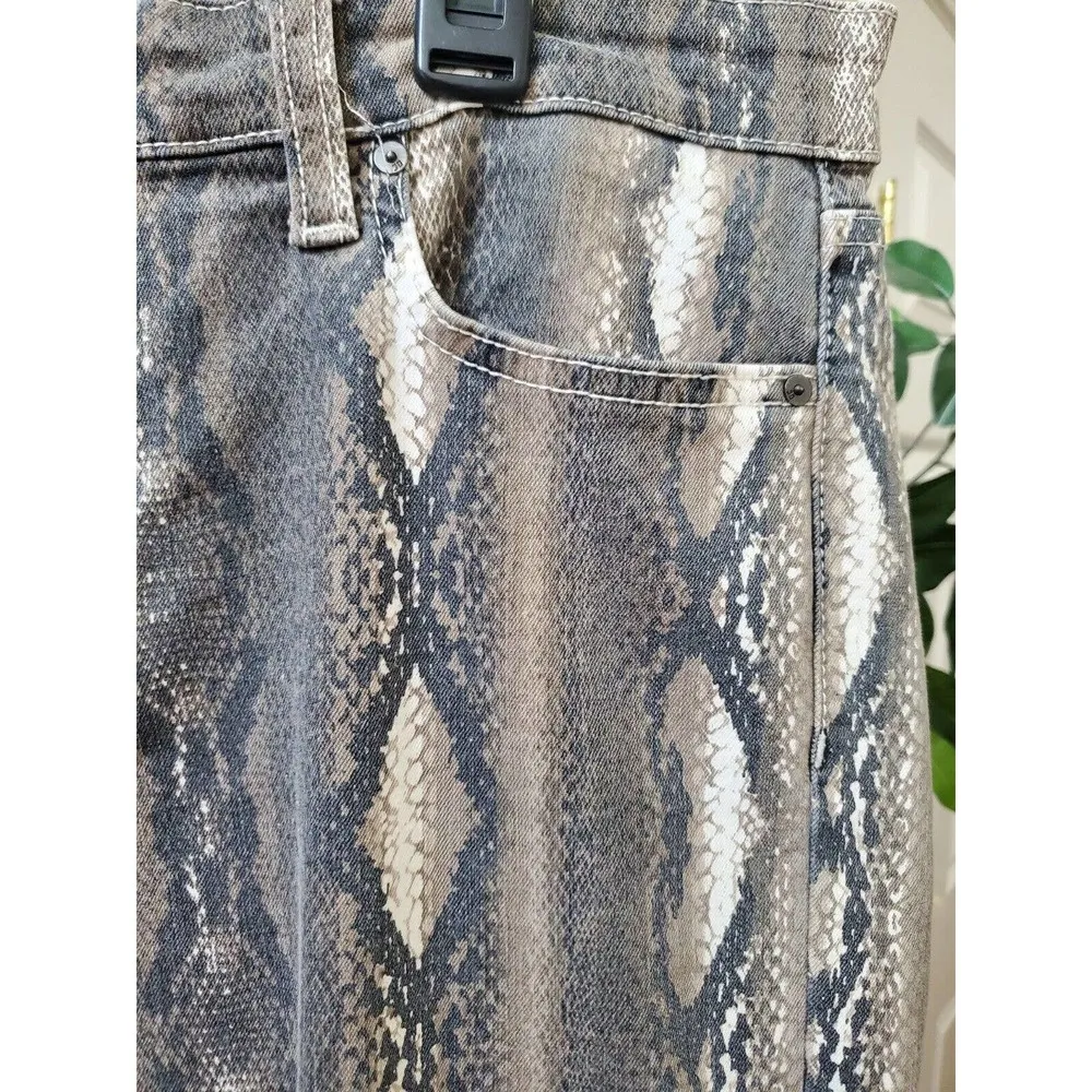 Joe's Jeans Womens Gray Snake Print Belt Loop Mid Rise Skinny Fit Pant 31 - Image 11