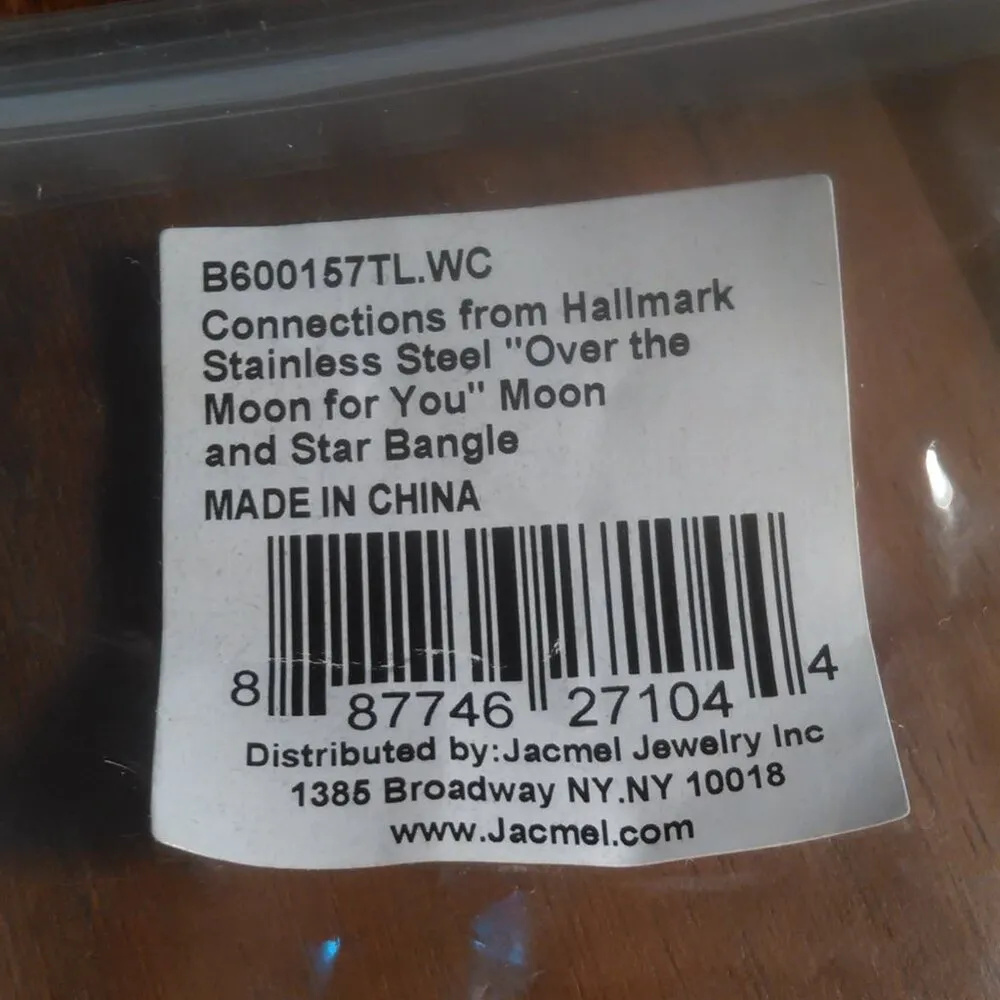 Hallmark Over the Moon for You Stainless Steel Bangle Bracelet - Image 9