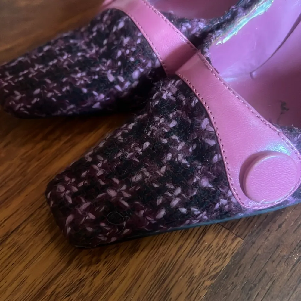 Bandolino Purple & Pink Tweed Square Toe Pumps (5.5) - Image 3