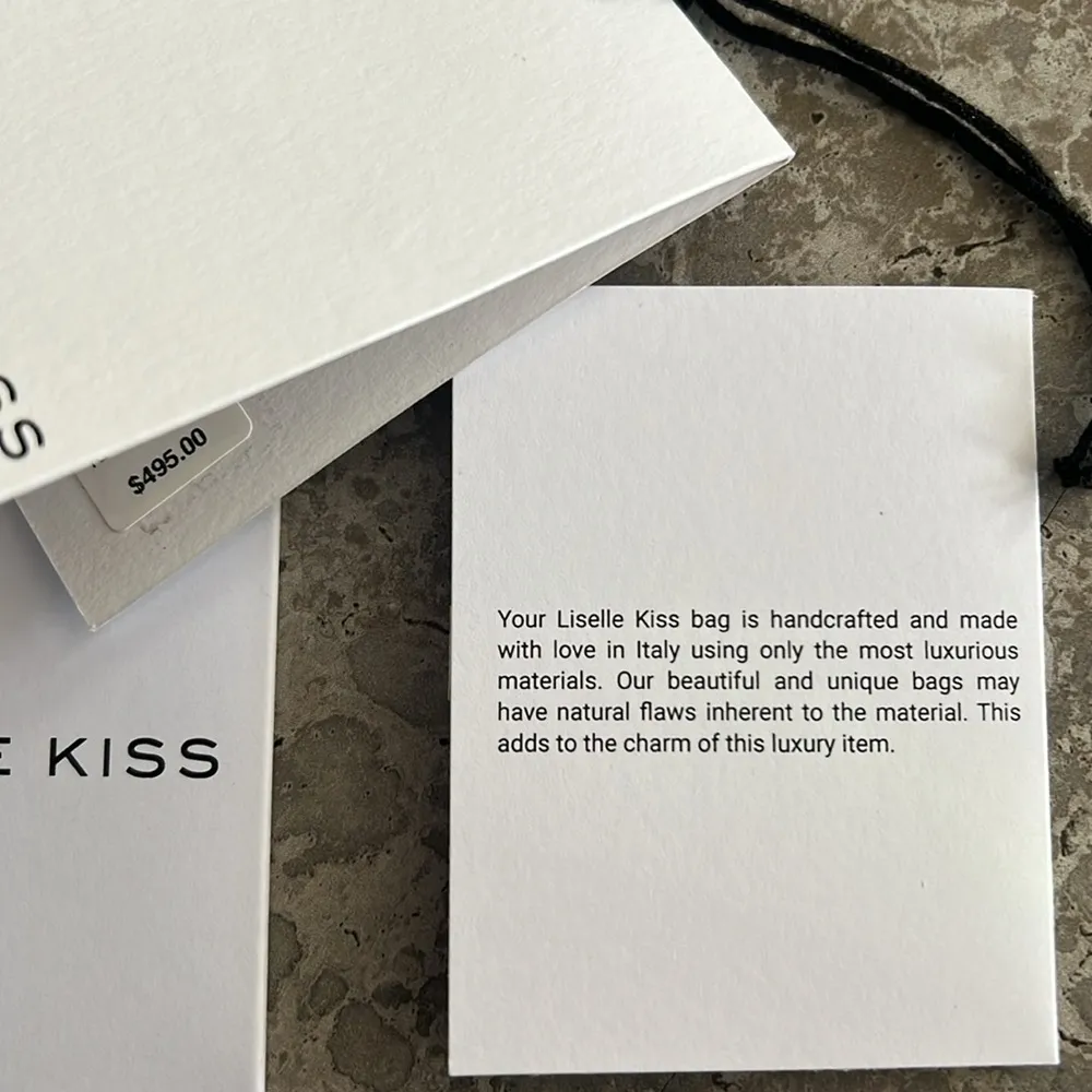 Liselle Kiss Chelsea Ball Chain Shoulder Bag, Iridescent Silver, Made in Italy White - Image 9