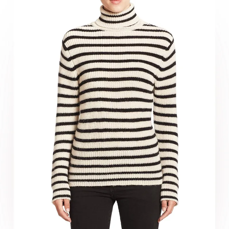 IRO Seely alpaca striped turtleneck sweater - Image 2