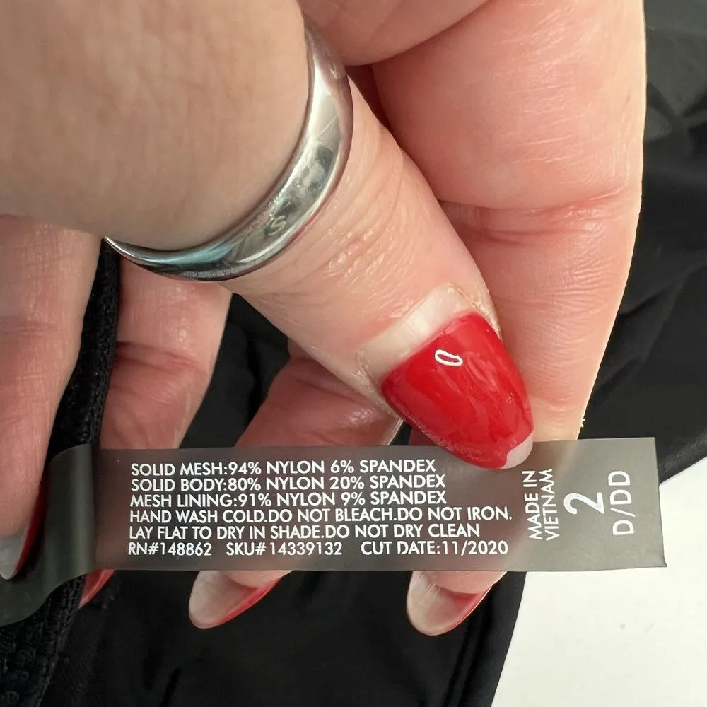 Torrid Plus Size 2 2X D/DD Black Underwire Long Mesh Overlay Swim Dress Swimsuit - Image 15