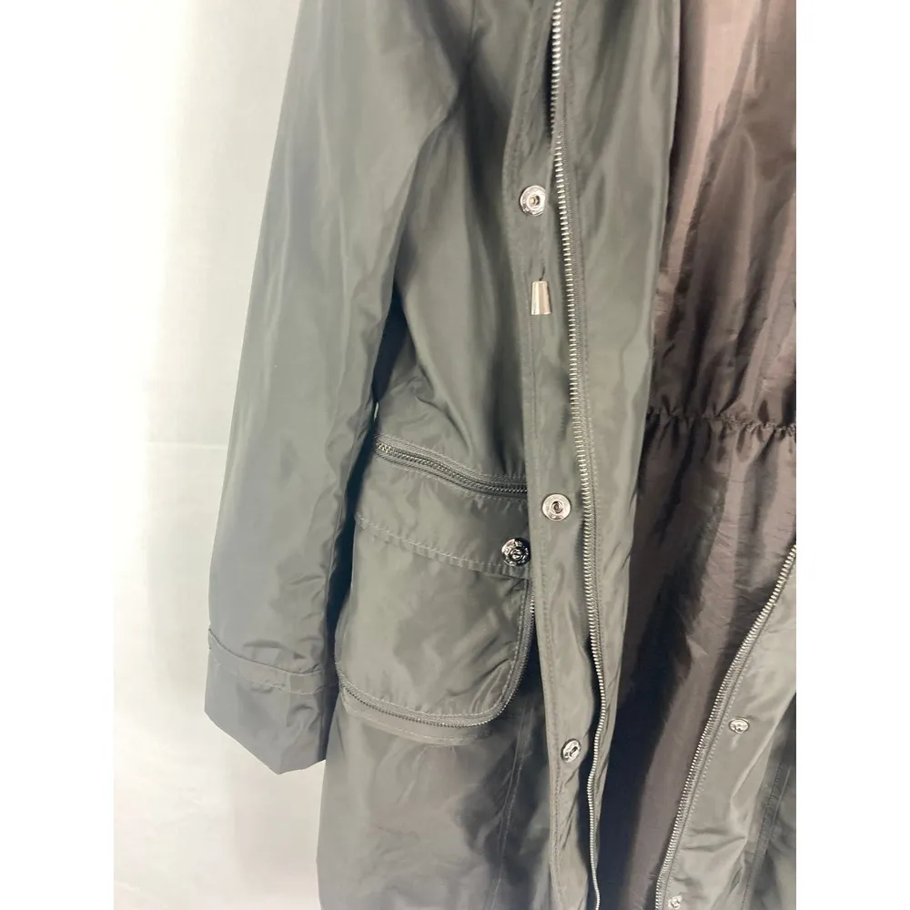 Laundry By Shelli Segal Zip Up Ruffle Back Windbreaker Jacket Size Medium - Image 3