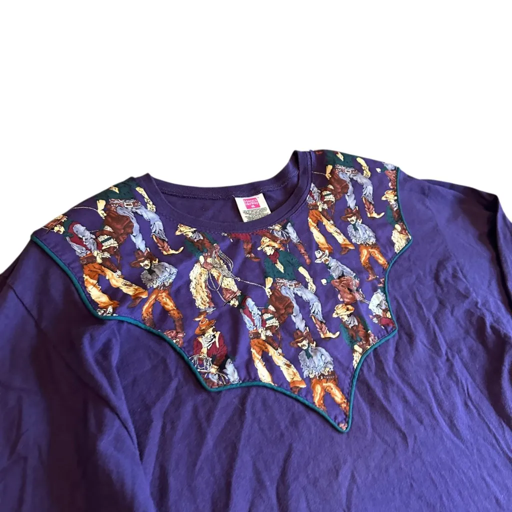 Hanes Her Way Retro Two Piece Western Skirt Set Long Sleeve Shirt Size XL 17/18 - Image 5