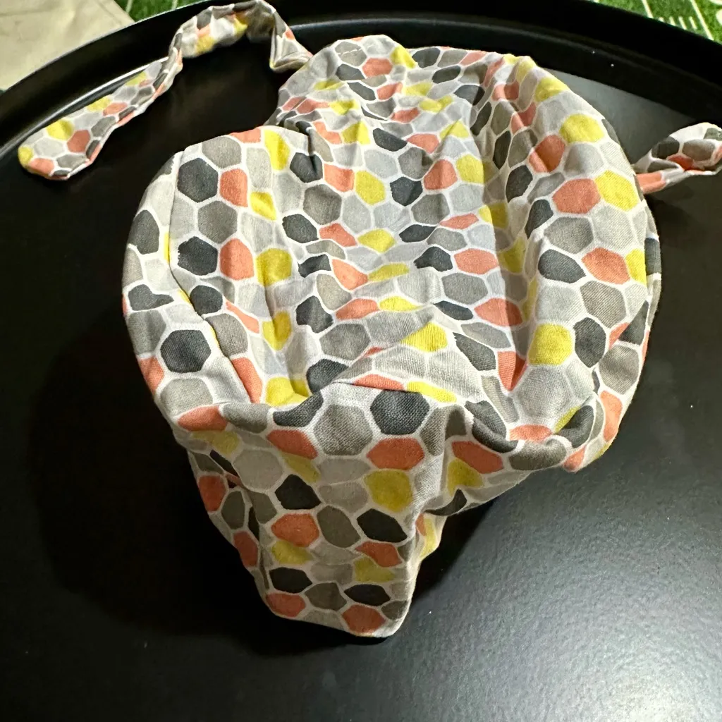 Hexagon Patterned Nurse Cap Bouffant Hat (264) Yellow - Image 2