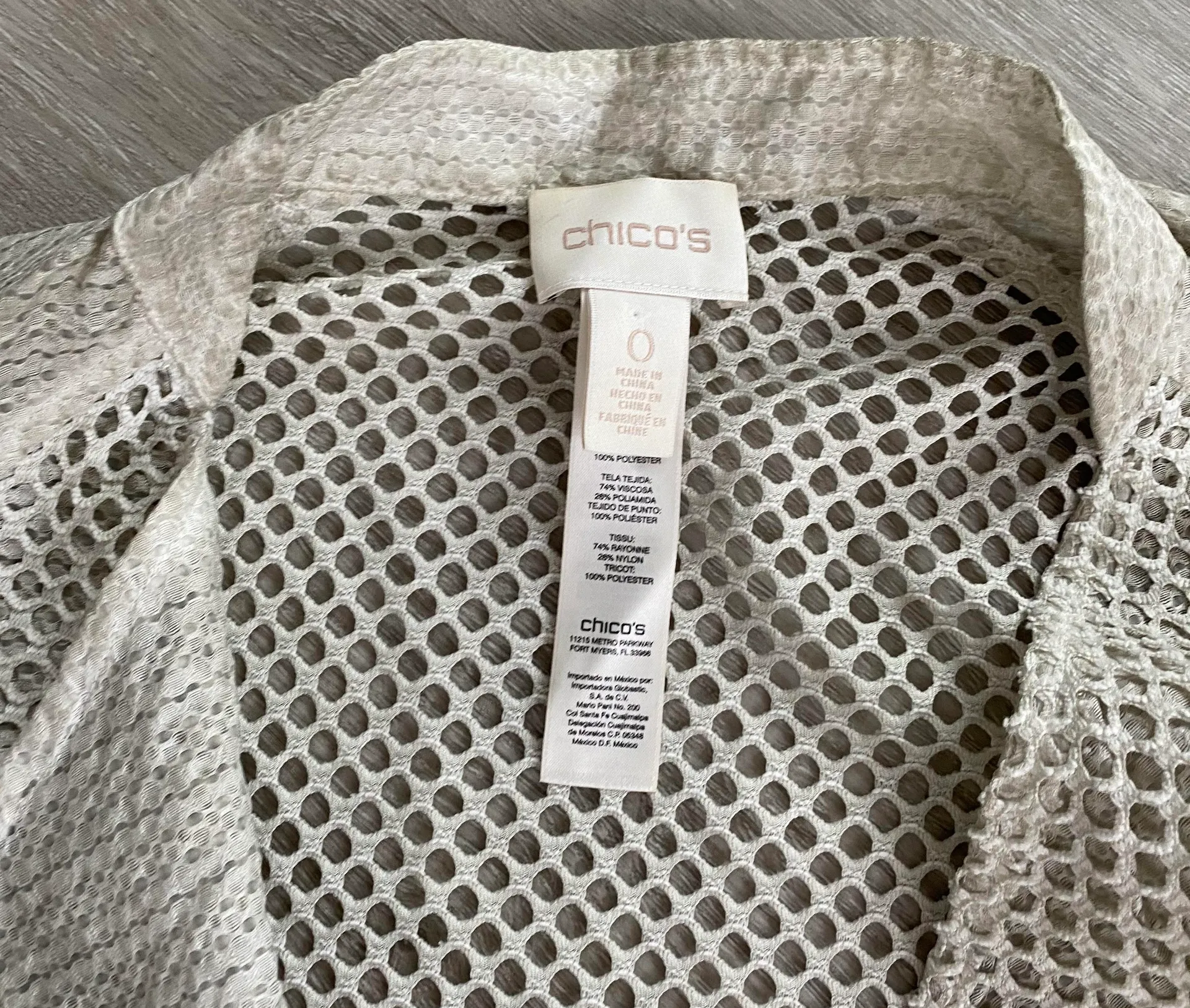 Chico’s Fishnet Cardigan 0 S/4 - Image 4