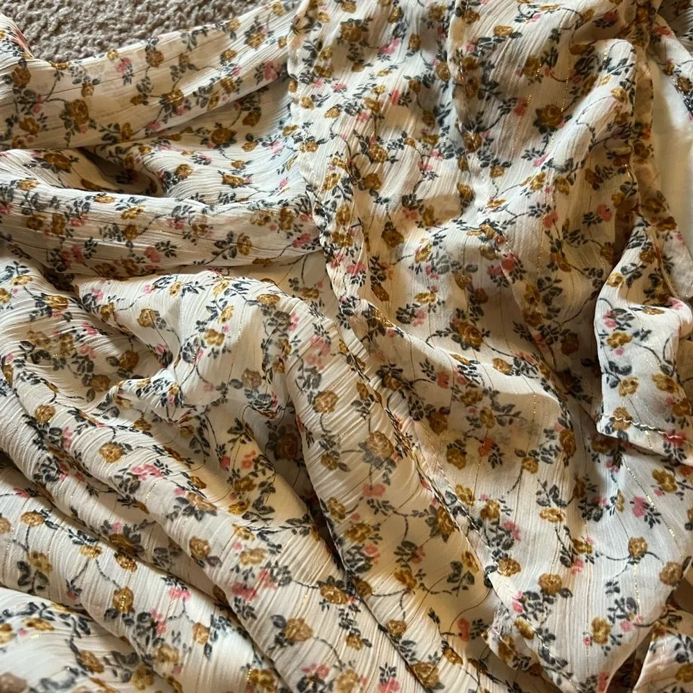 Torrid Floral Chiffon Ruffled One Shoulder Blouse - Image 8