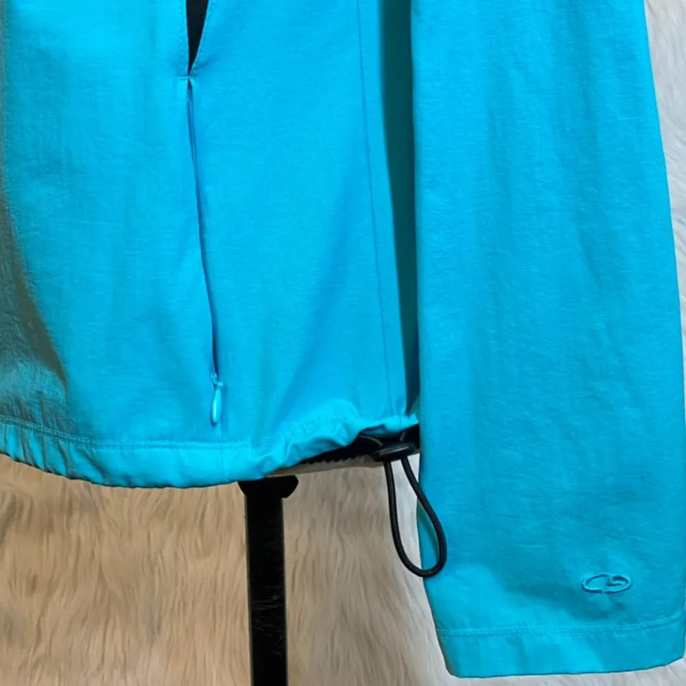 C9 by Champion Windbreaker Jacket Mesh Vent Turquoise Black Medium Full Zip Jack Blue - Image 4