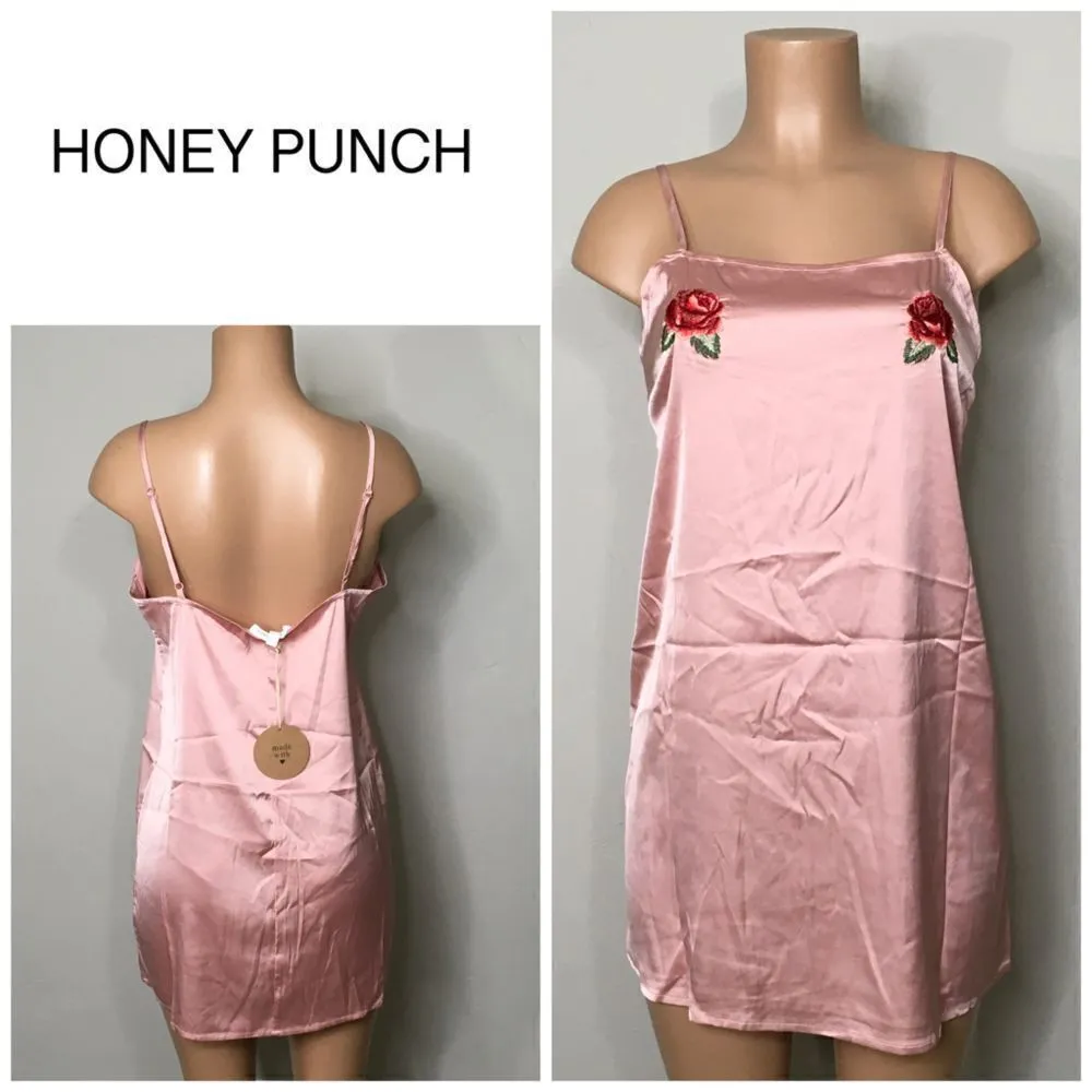 New. Honey Punch pink slip dress. Stretches - Image 2