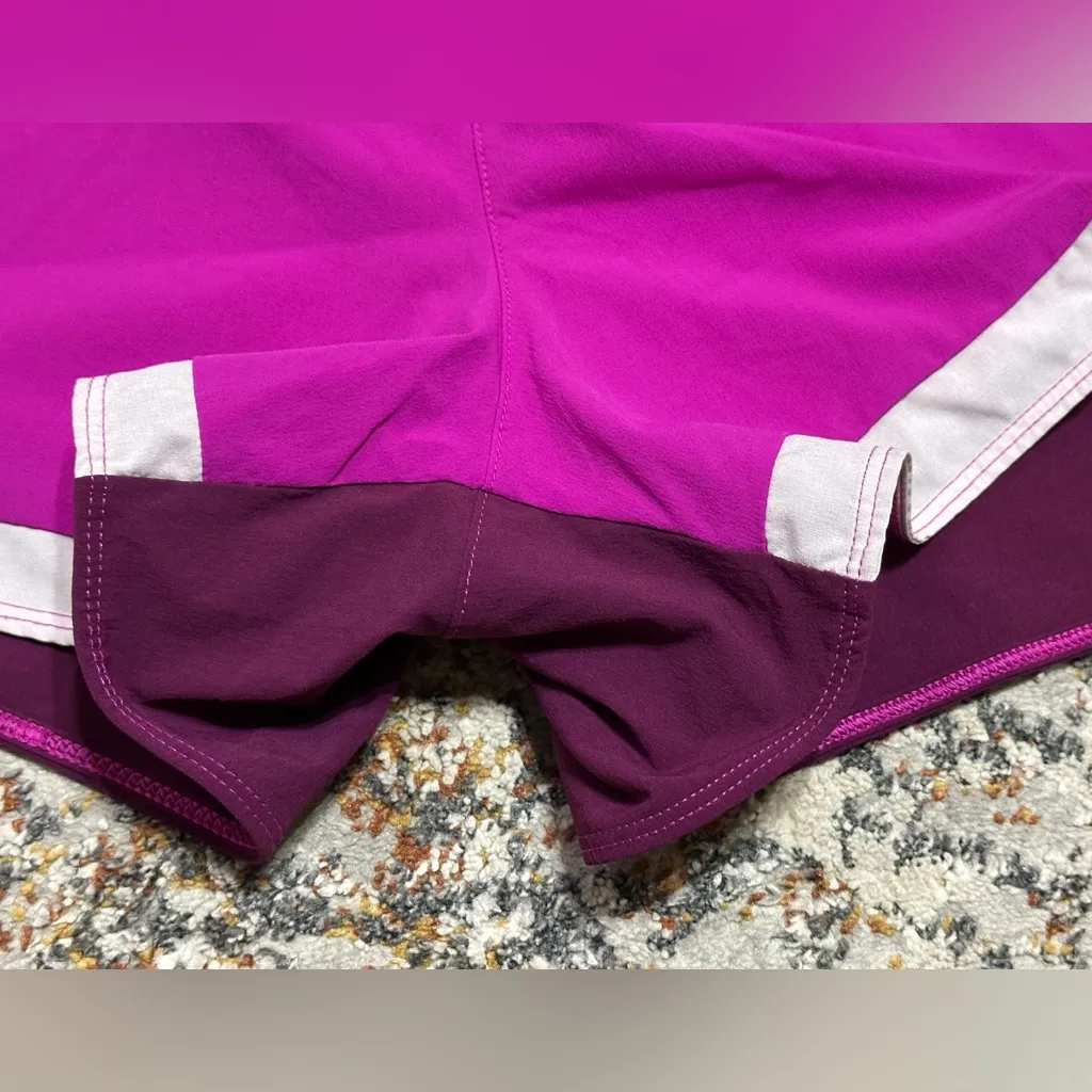 ATHLETA running free color block athletic shorts size Medium lined inside pink - Image 7