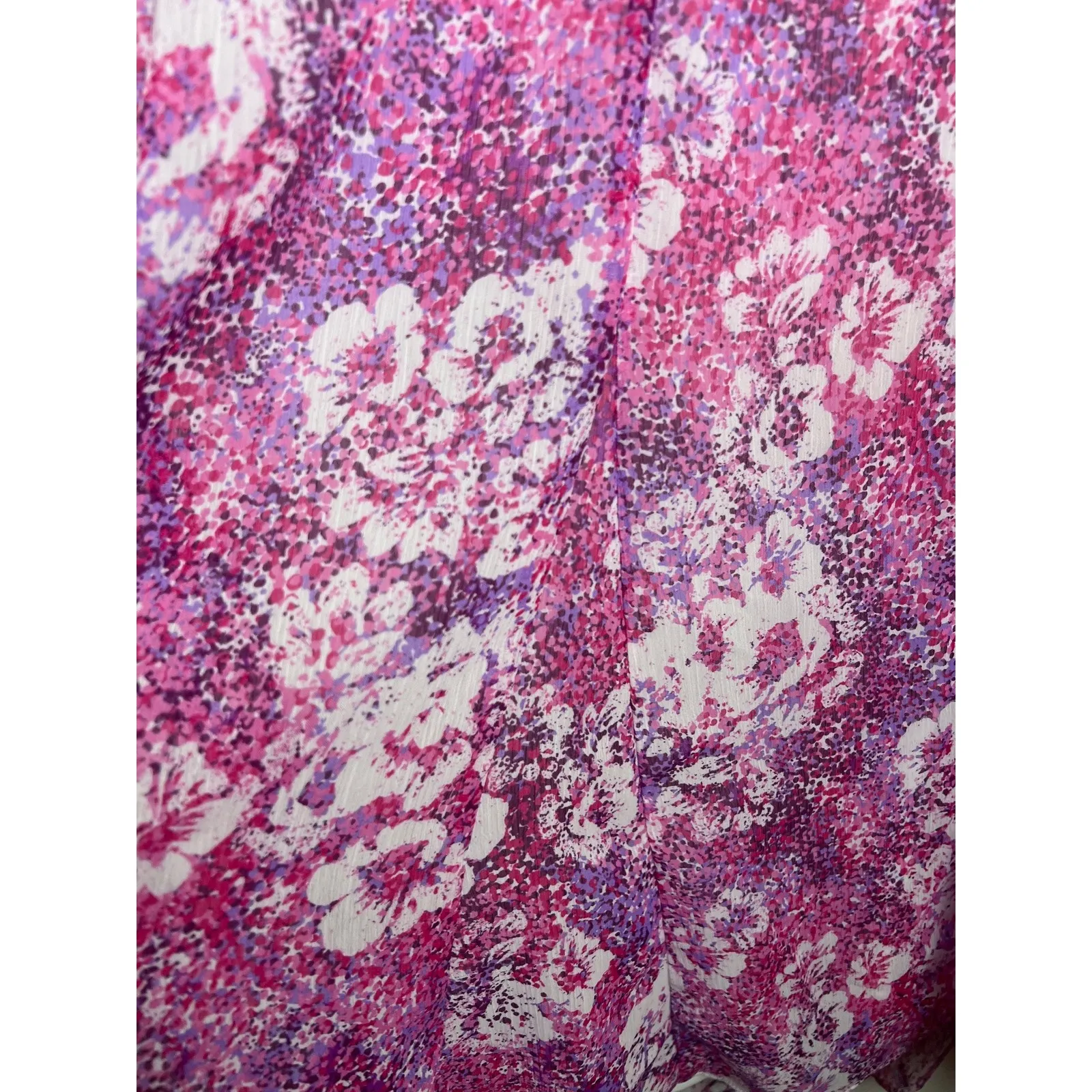 Laura Scott Pink Floral Midi Skirt Womens M/ Medium‎ Elastic Waist Lined - Image 7