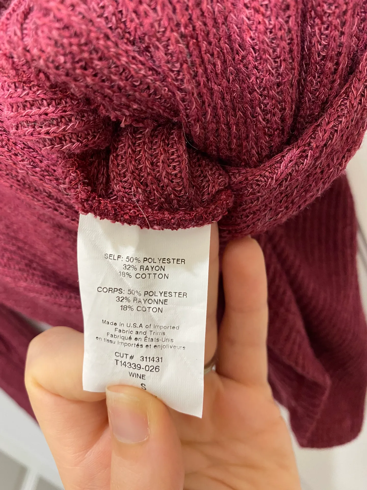 Jordyn Wine Red Surplice Sweater - Image 7