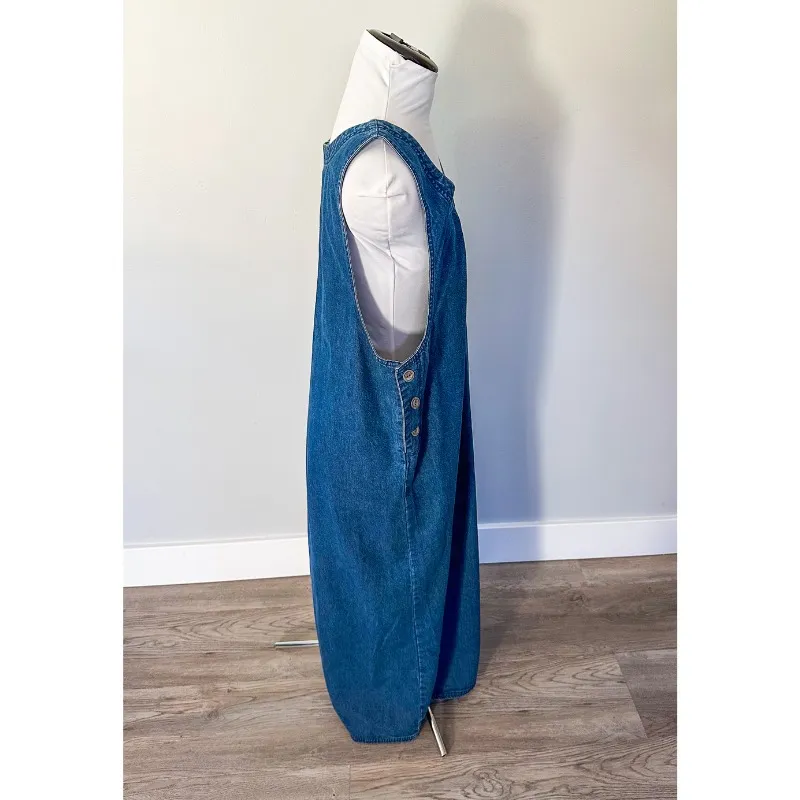 White Stag Vintage Teacher Denim Overall Dress - Image 7