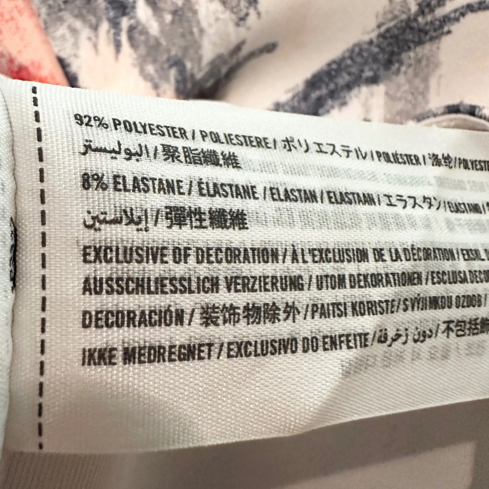 Abercrombie & Fitch Bodycon Pencil Skirt Womens Large White Navy Hippie Boho Y2K - Image 7