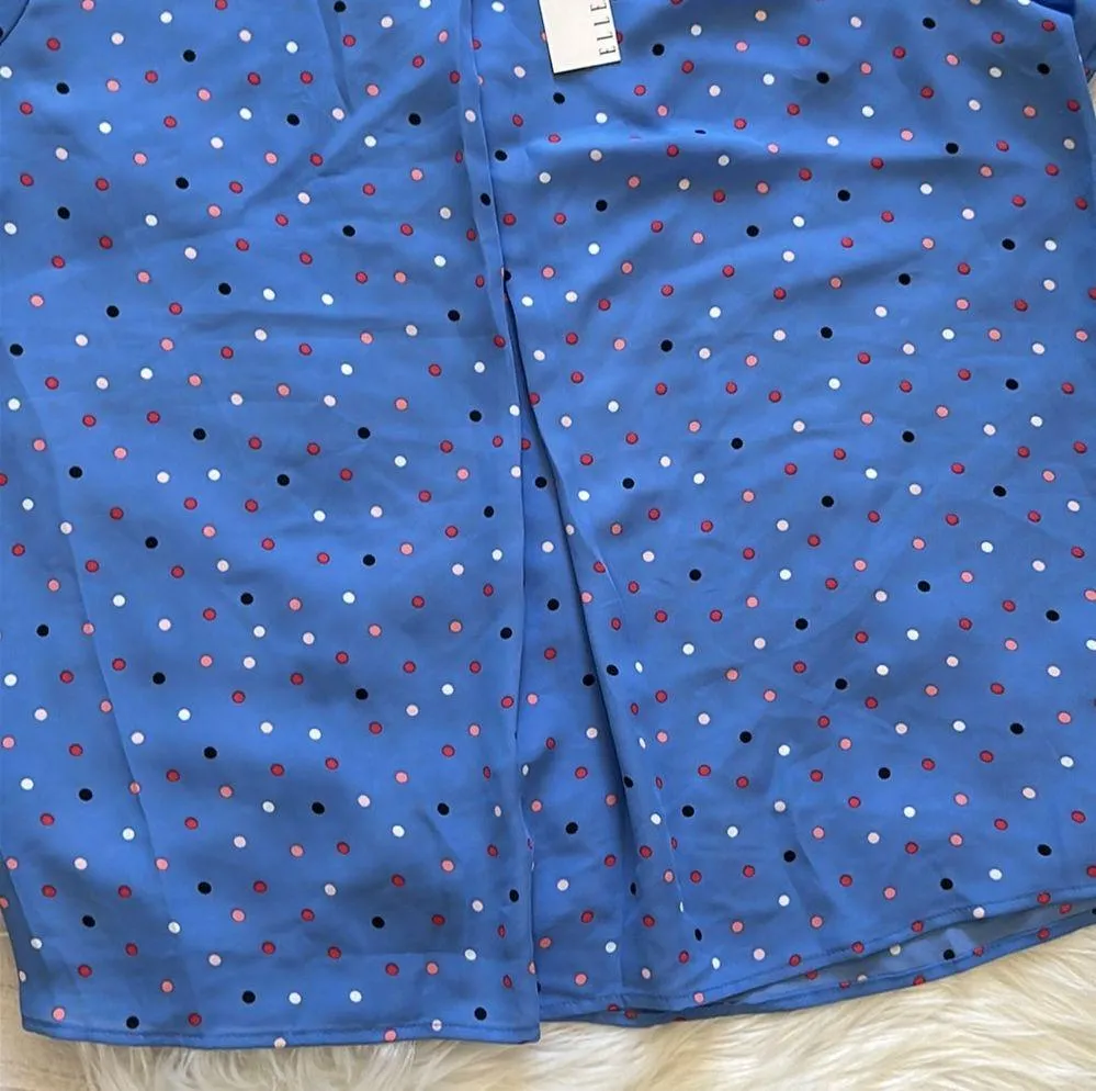 Peter Pan Collar  Inverted Pleat Women’s Chiffon Top Size Medium - Image 4