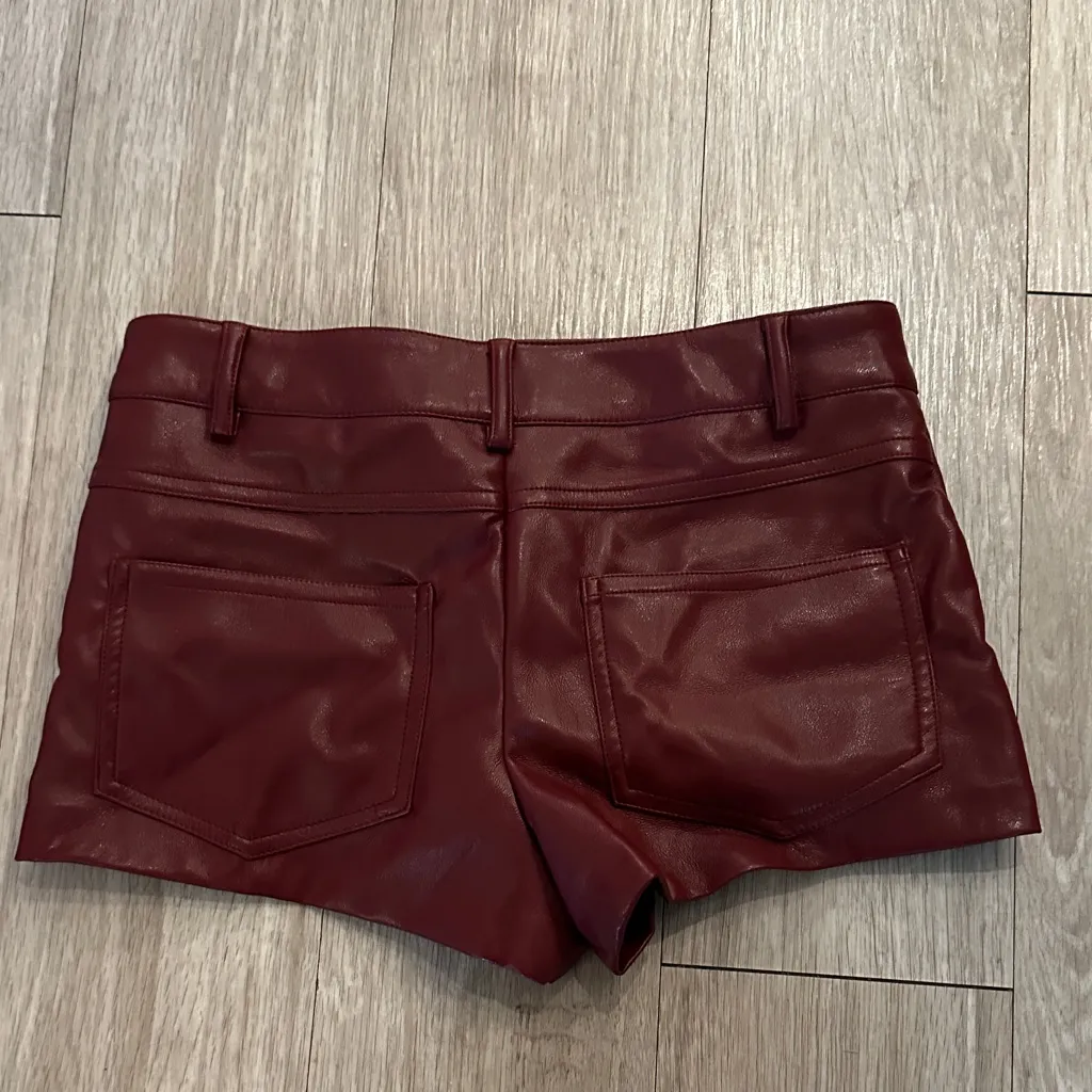 We Wore What  micro leather shorts - Image 3