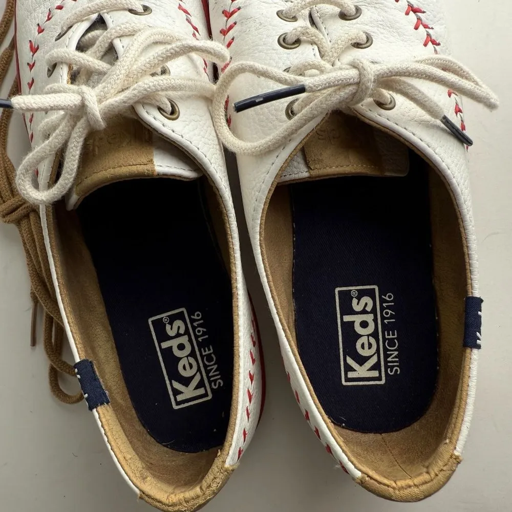 Keds Baseball Sneakers Womens Champion Pennant Leather Sz 7.5 - Image 6