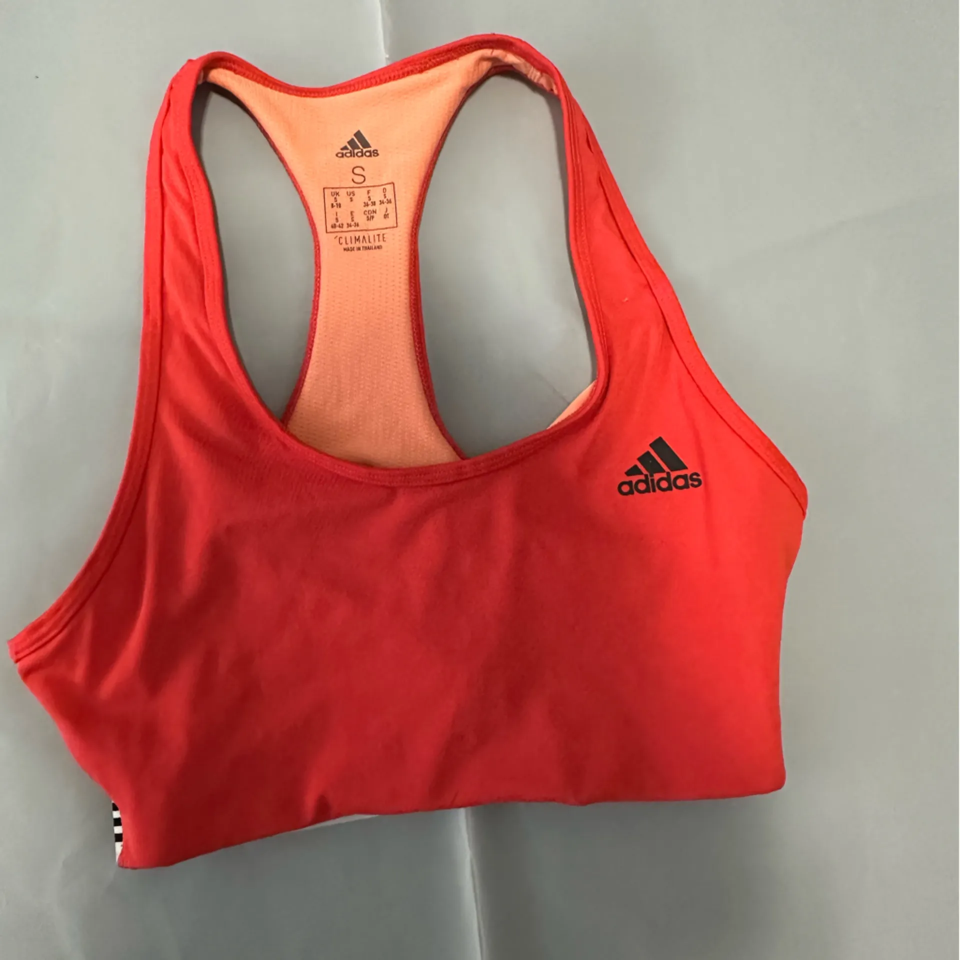 adidas Vibrant Red and Coral Sports Bra - Image 3