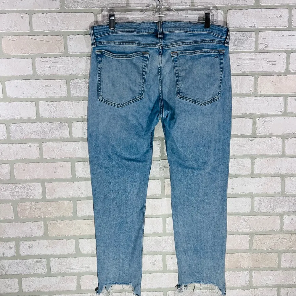 rag & bone Dre Slim Boyfriend Raw Hem Jeans in Thunderbird Wash Size 30 - Image 6