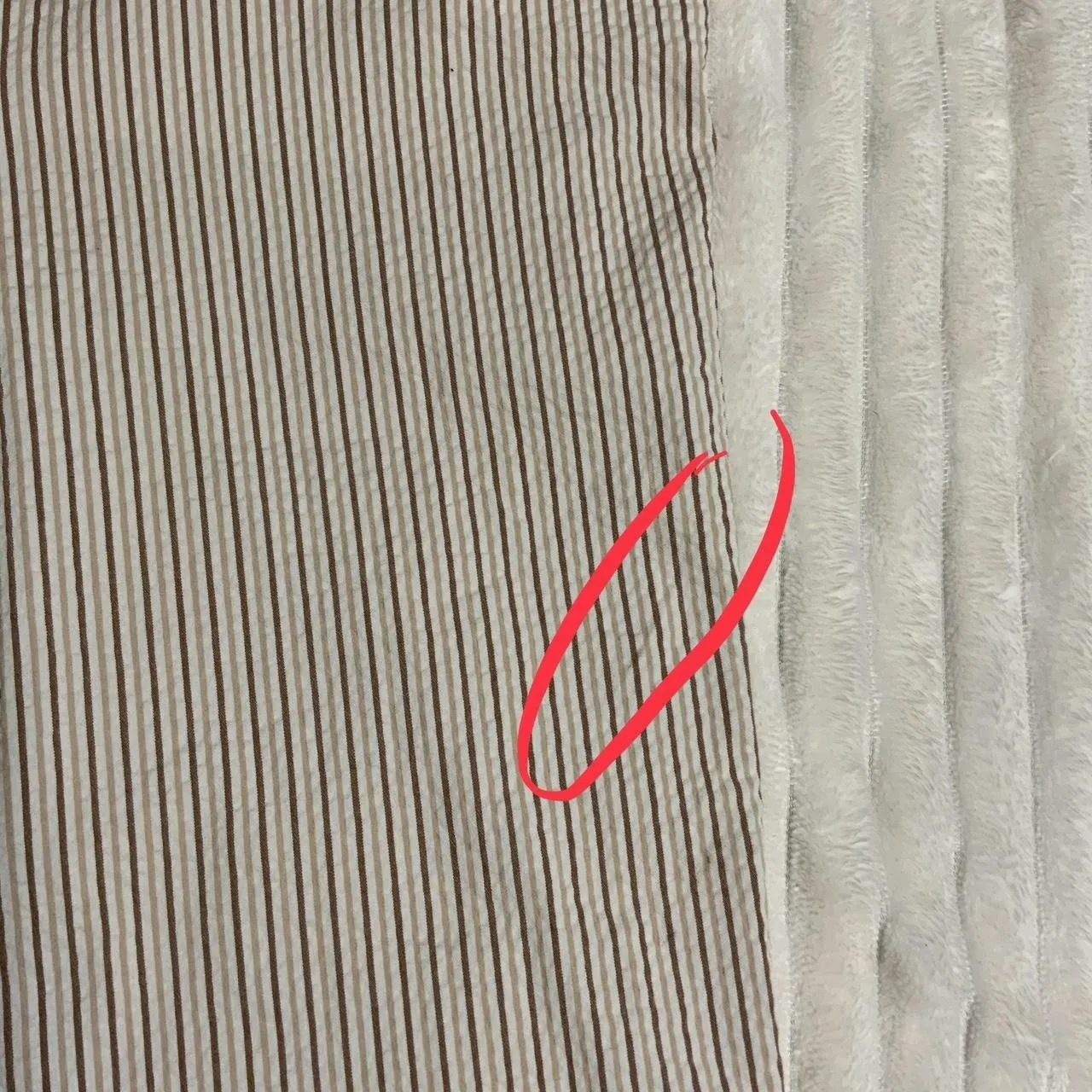 Land's end Seersucker Mid Rise Striped Cropped Capri Pants Sz 8 - Image 8