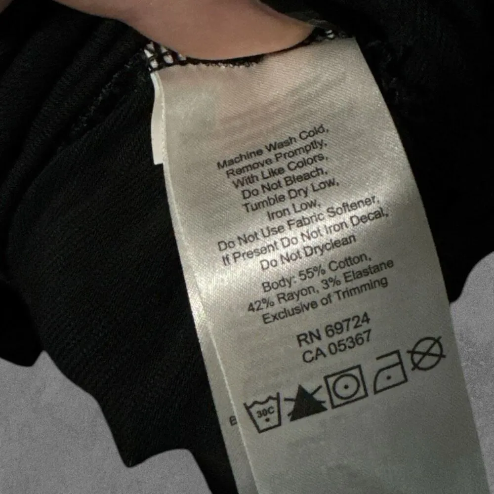 COLUMBIA | Charcoal Black Heather Short Sleeve Round Neck & Hem Casual Dress L - Image 6