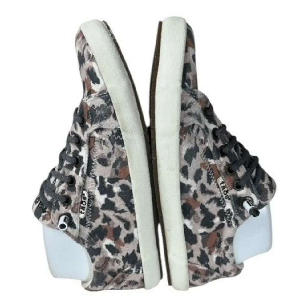 Taos Women STAR Animal Safari Print Canvas Fashion Sneakers Size 7.5 Grey Brown Gray - Image 4