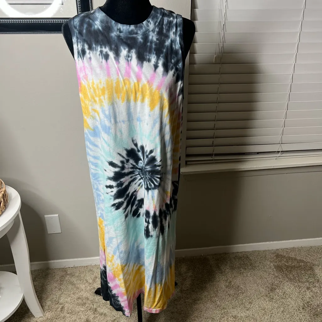 Electric & Rose posey vibe sleeveless dress NWT color: Rosa Golden Serene $128 M Blue Size M - Image 7