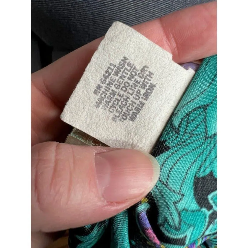 Panties paisley floral vintage 1980s teal purple pink Blue - Image 8