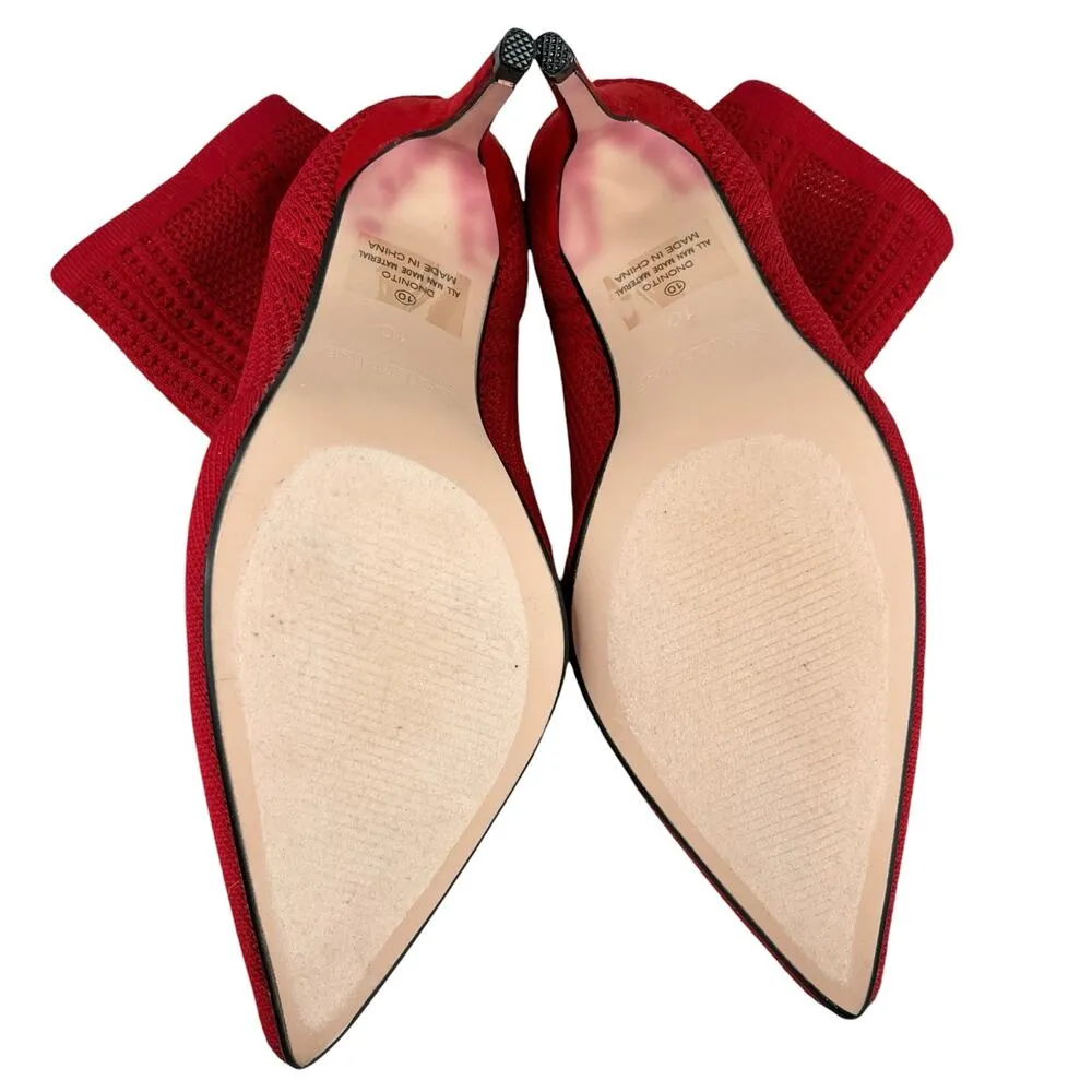 Catherine Malandrino Dnonito Pointed Toe Sock Booties Cherry Red 10 New - Image 7