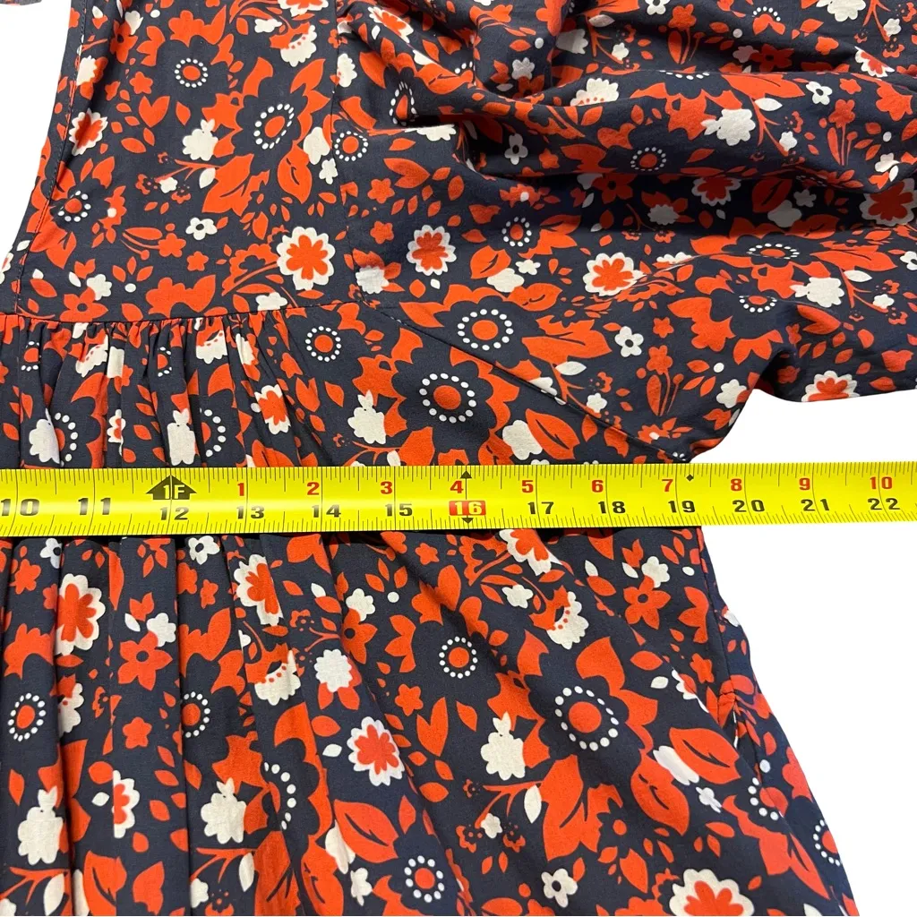 Never A Wallflower Womens Floral Babydoll Dress Size S Cottage Peasant Vacation Red - Image 6