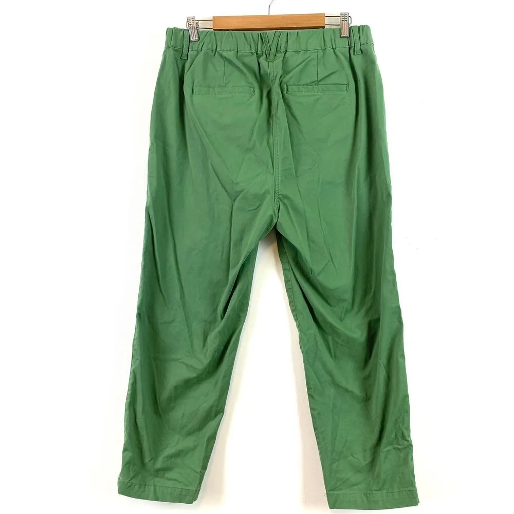 Universal Standard Breezy Weekend Cropped Straight Trouser Pant Elm Green XS - Image 7