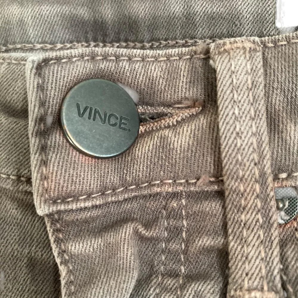 Vince Dylan Skinny Khaki Iron Wash Curvy Tailored Low Rise Stretchy Jeans Sz 26 - Image 14