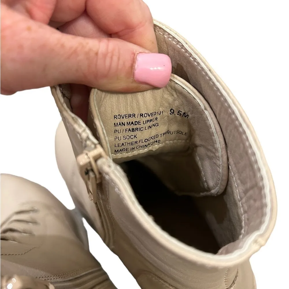MADDEN Girl “Rover” Block Heel Boots, Putty Beige Color, Women’s Size 9.5 M NIB - Image 7