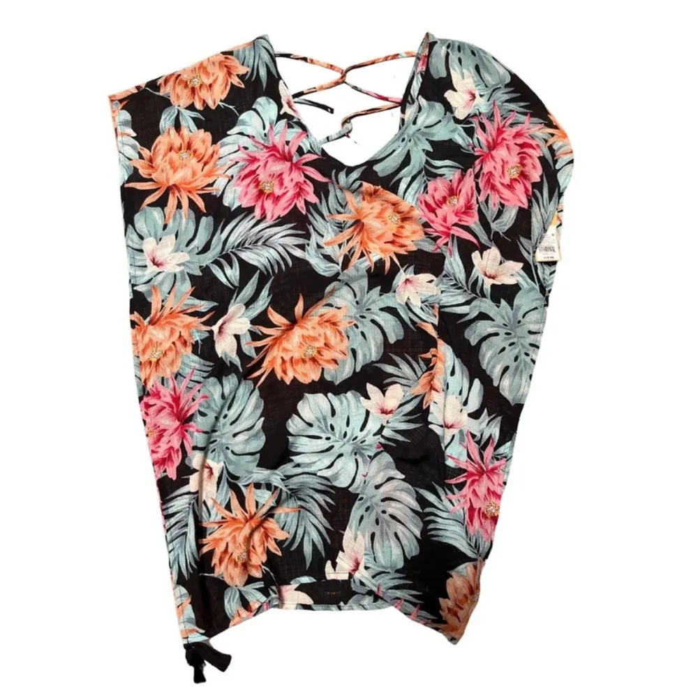 New Kona Sol Multicolor Floral Swim Cover Up Size Medium - Image 2