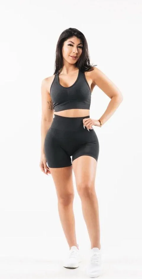 Alphalete Amplify Contour Short 5” Black High Rise Gym Workout - Image 2