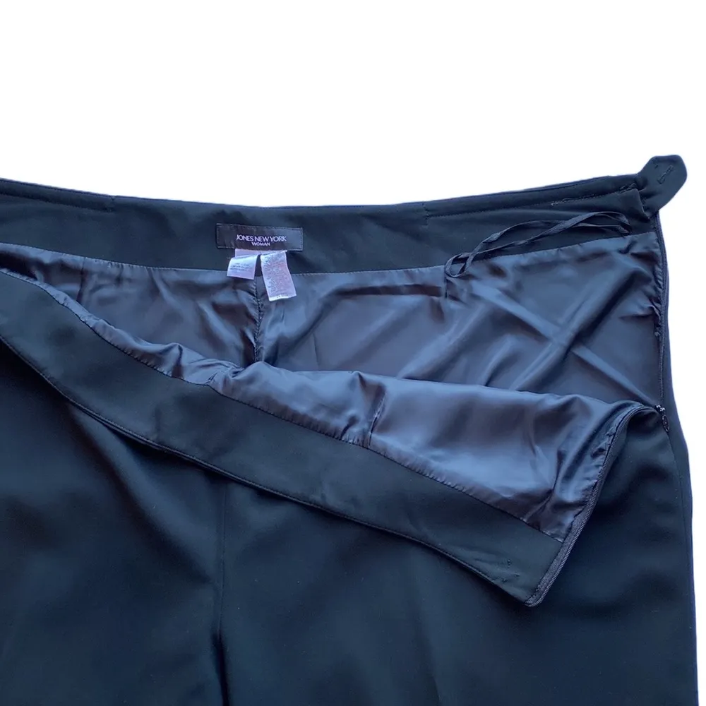 🖤 Jones New York Classic Black Lined Dress Pants, Side Zip, No Pockets, 20W - Image 3