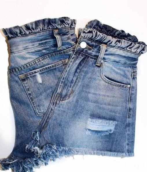 paperbag denim shorts new!! - Image 2
