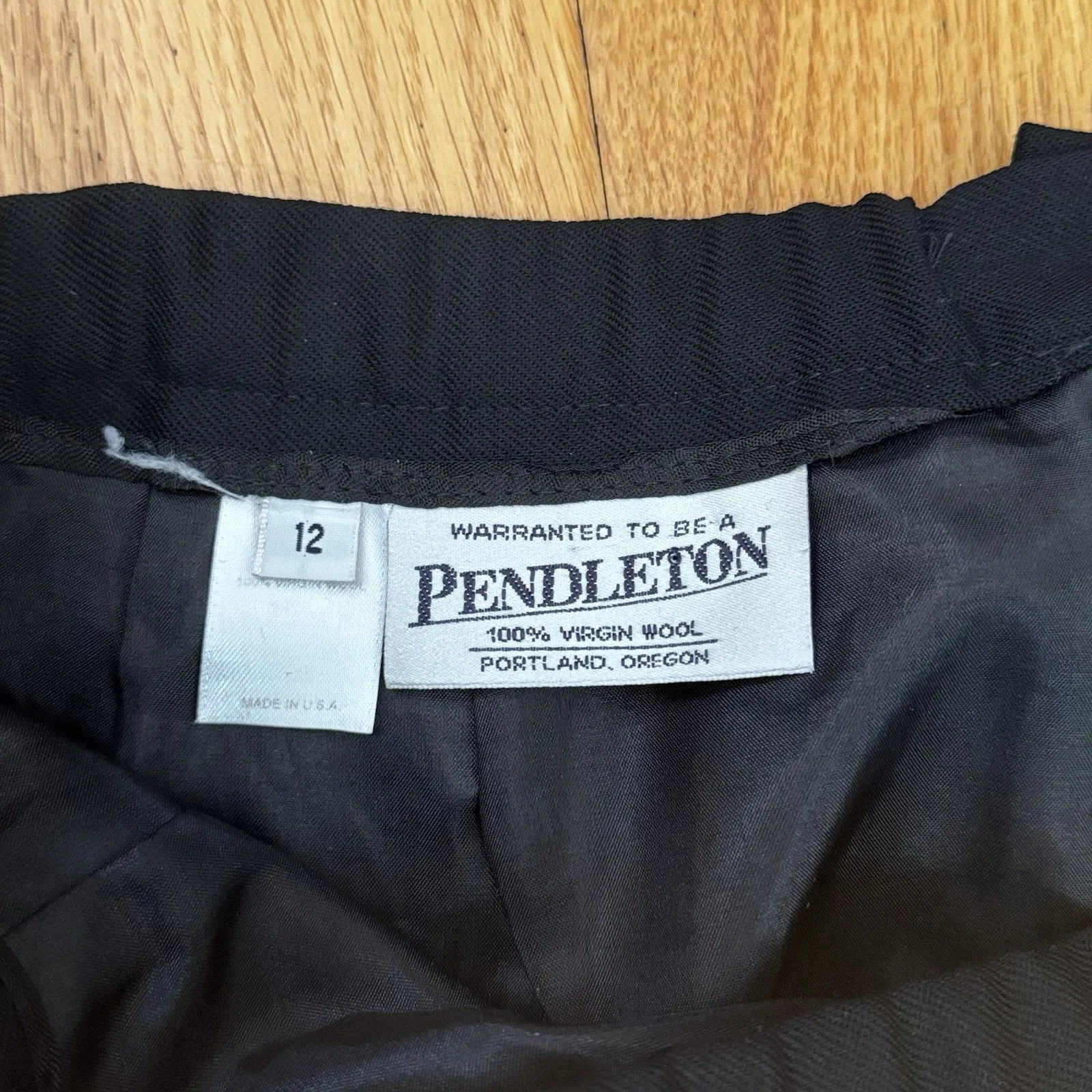 Pendleton 100% Virgin Wool Pencil Skirt 12 Made In USA Chic Office Career Lawyer - Image 3