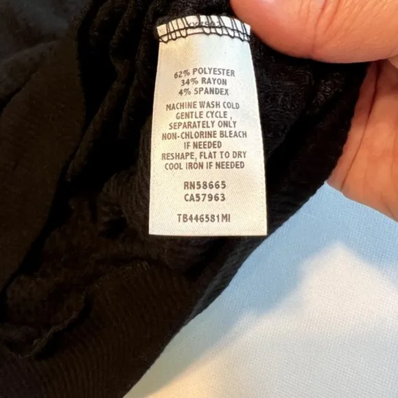 Treasure & Bond Black Small Waffle Knit Off The Shoulder Long Sleeve Top - Image 4