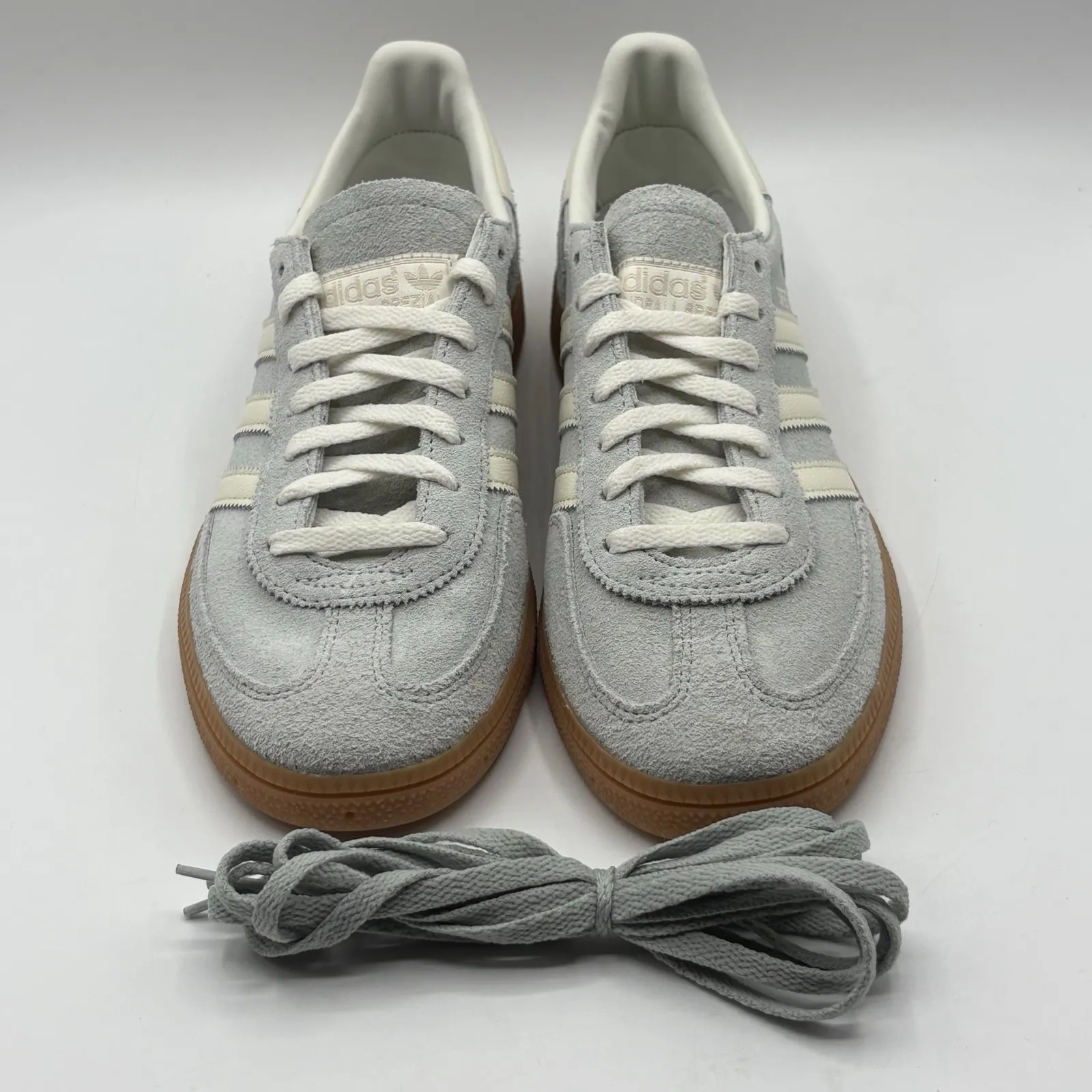 adidas Handball Spezial Womens Grey Wonder Silver Gum Sports Sneaker IF6491 Sz 9 - Image 3