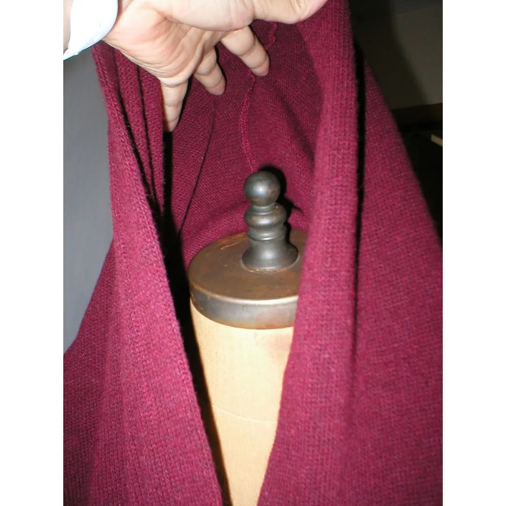 NWT Cardigan Jacket M Wrap New Womens Prim I Am Bordeaux Dark Red Wool Button Op Size M - Image 11