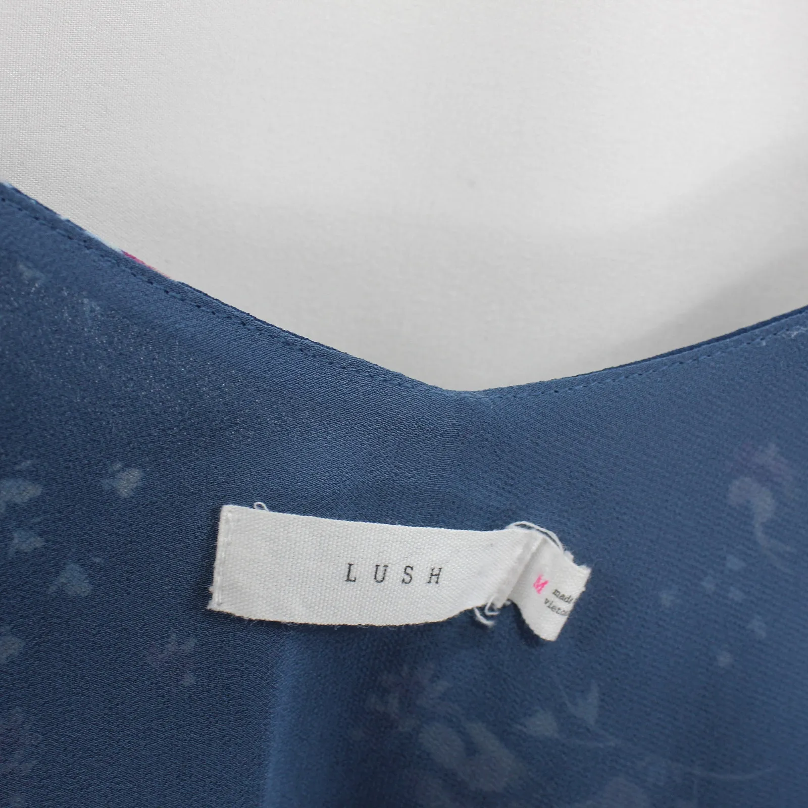 LUSH Blue Lined Spaghetti Strap Floral Scoop Neck Camisole - Image 4